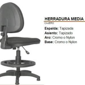 SILLA CAJERO HERRADURA MEDIA