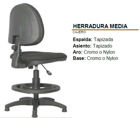SILLA CAJERO HERRADURA MEDIA