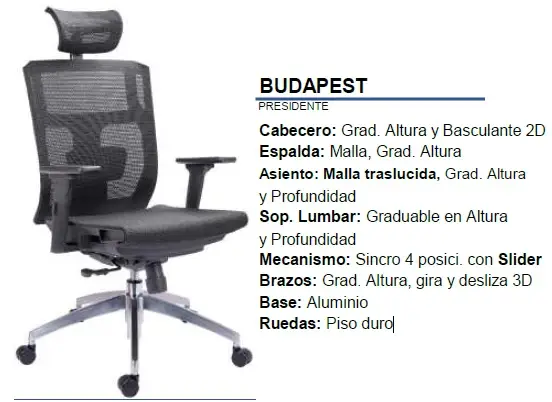 SILLA EJECUTIVA BUDAPEST