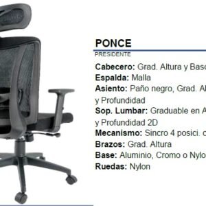 SILLA EJECUTIVA PONCE
