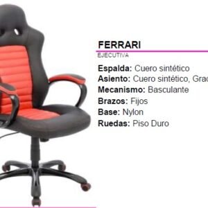 SILLA GAMER FERRARI