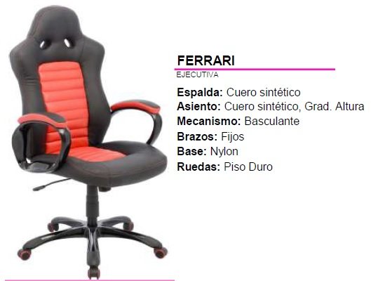 SILLA GAMER FERRARI