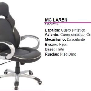 SILLA GAMER MC LAREN