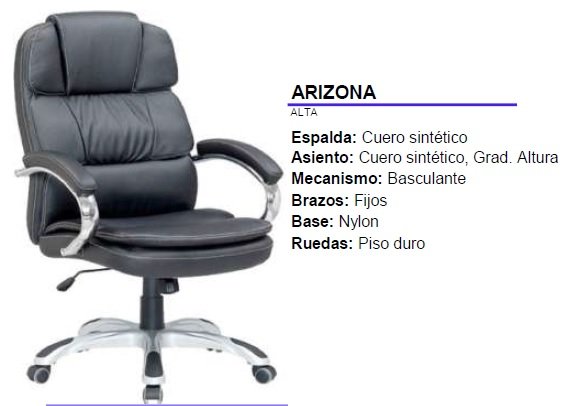 SILLA GERENCIAL ARIZONA