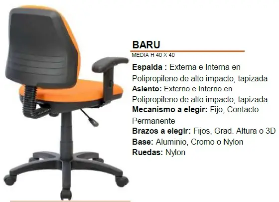 SILLA SECRETARIAL BARU