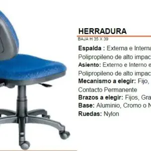 SILLA SECRETARIAL HERRADURA
