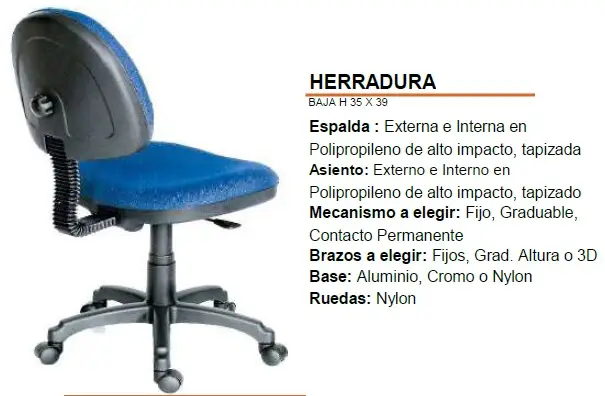 SILLA SECRETARIAL HERRADURA