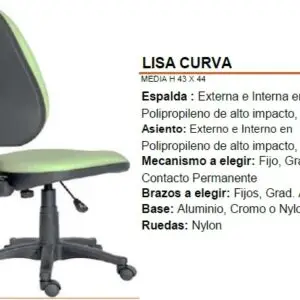 SILLA SECRETARIAL LISA CURVA