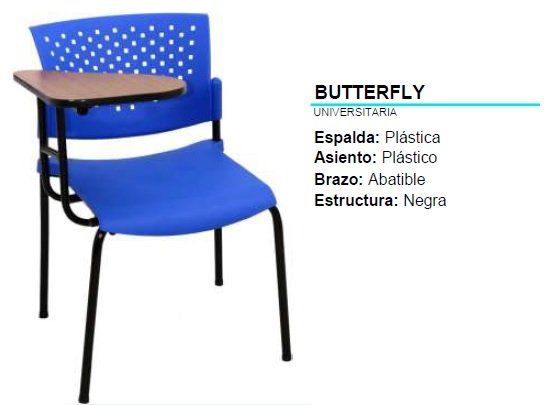 SILLA UNIVERSITARIA BUTTERFLY