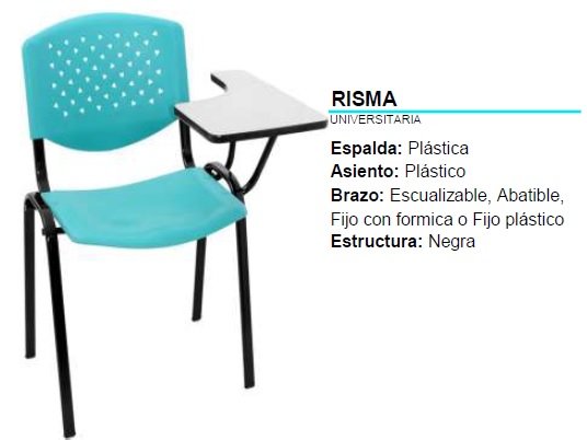 SILLA UNIVERSITARIA RISMA